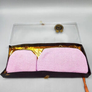 Danielle Pink Beaded Coin Purse Clutch Lot Vtg Set